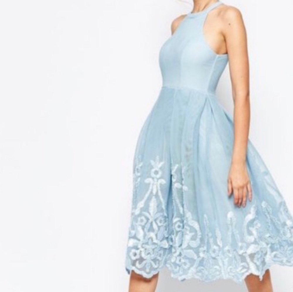 ASOS Evening Dress Powder Blue Size 10